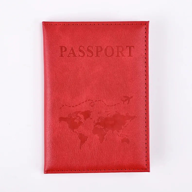 Colorful PU Passport Holder – Travel Wallet for Tickets & Credit Cards