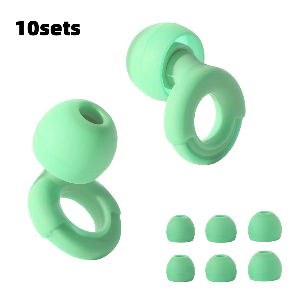 HUAK  03 Silicone Earplugs • Swimming & Sleep • Noise Reduction • Soundproof Hearing Protection • Reusable Loop Earplugs