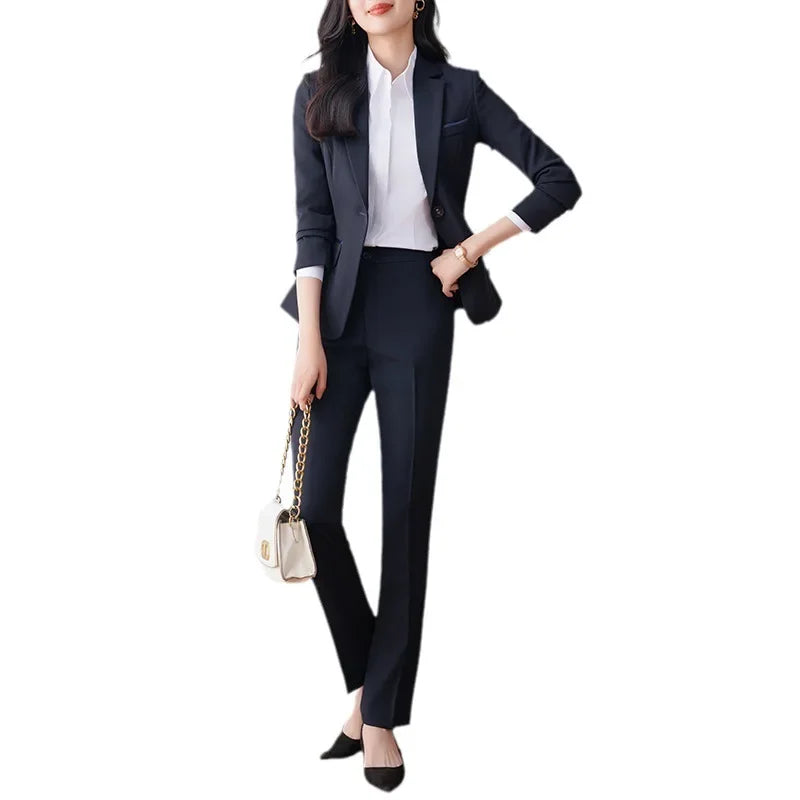Elegant Black Women’s Suit Jacket – Fashionable Professional Office Workwear