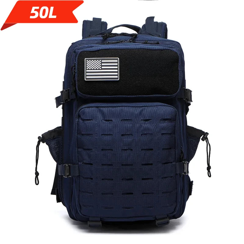 25L/50L Tactical Backpack | MOLLE Outdoor Hiking & Hunting Rucksack for Men with 2 Bottle Holders