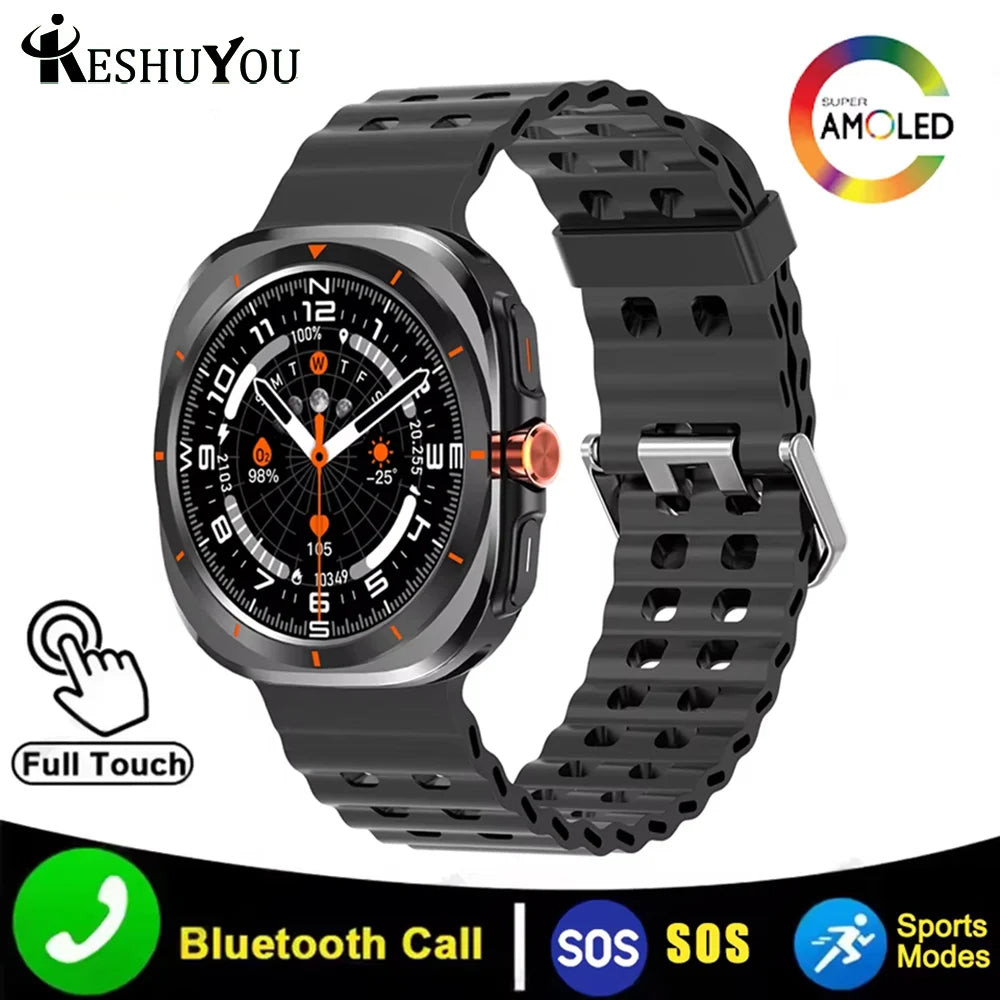 KESHUYOU Watch 7 Ultra Smart Watch – 1.52” AMOLED, Bluetooth Call, Voice Assistant, Heart Rate Monitor for Men & Women