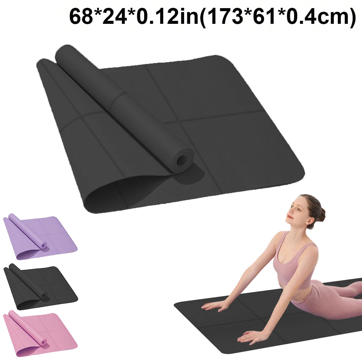 Yoga Mat | 4MM Thick Anti-Skid EVA Foam Fitness & Pilates Mat – Comfortable Exercise Pad