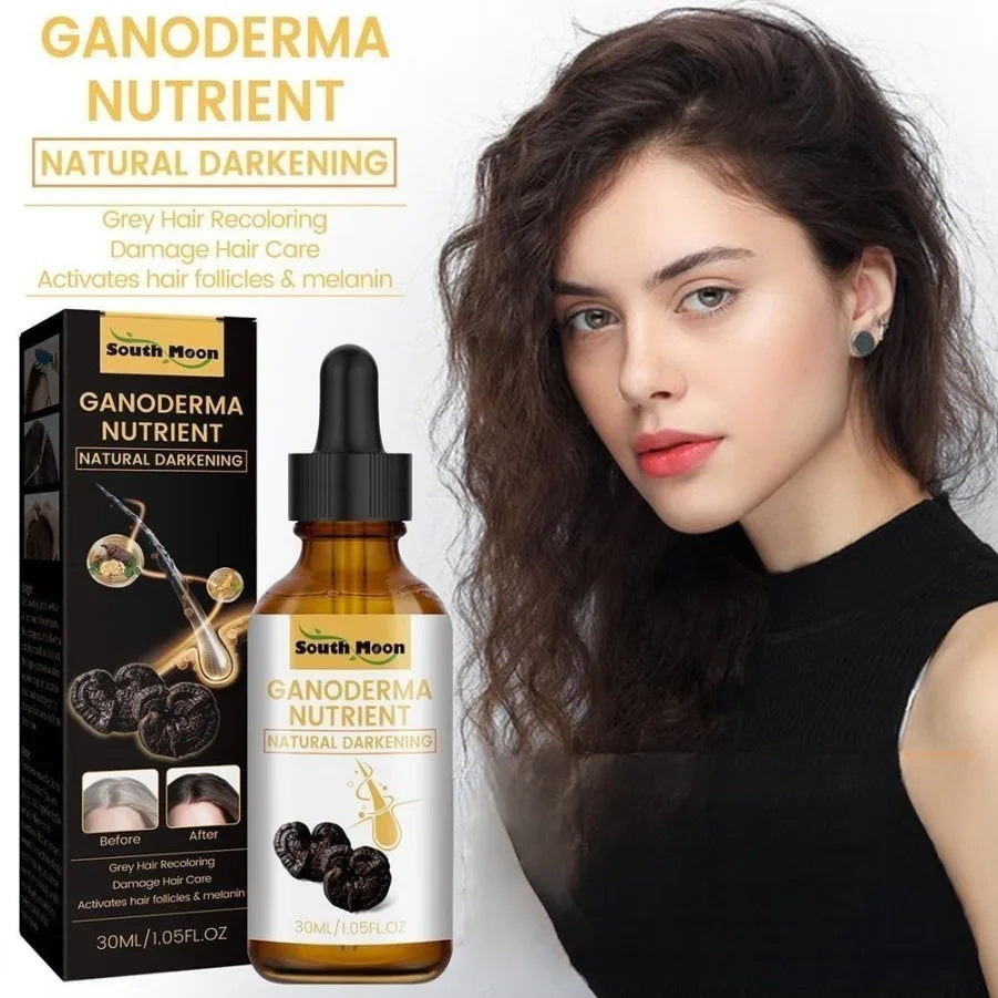 زيت الشعر من الأبيض إلى الأسود - لوشن عشبي لفروة الرأس لاستعادة اللون الطبيعي وتغذية الشعر وإصلاحه