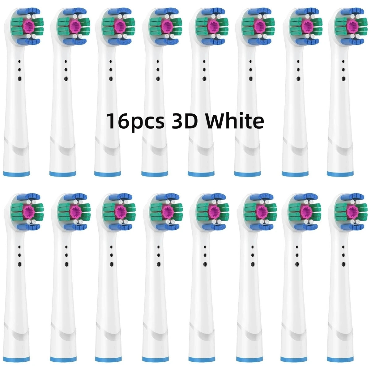 16/20PCS Oral-B Compatible Toothbrush Heads • Replacement Brush Nozzles • Sensitive, Floss & Cross Action Refills