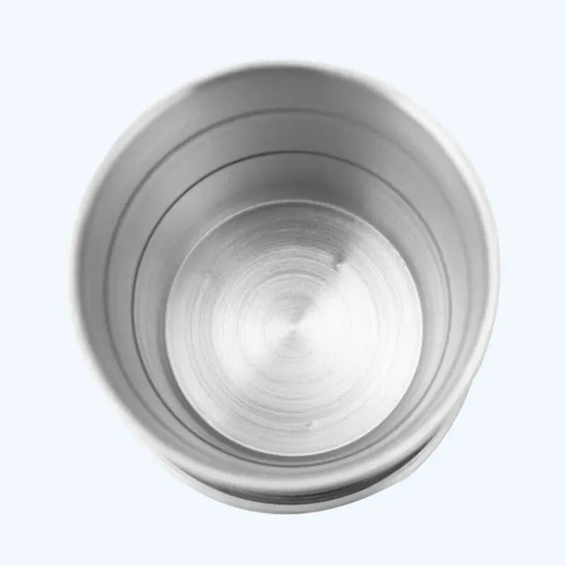 كوب تلسكوبي من الفولاذ المقاوم للصدأ - كوب شرب قابل للطي محمول للتخييم والمشي لمسافات طويلة والسفر