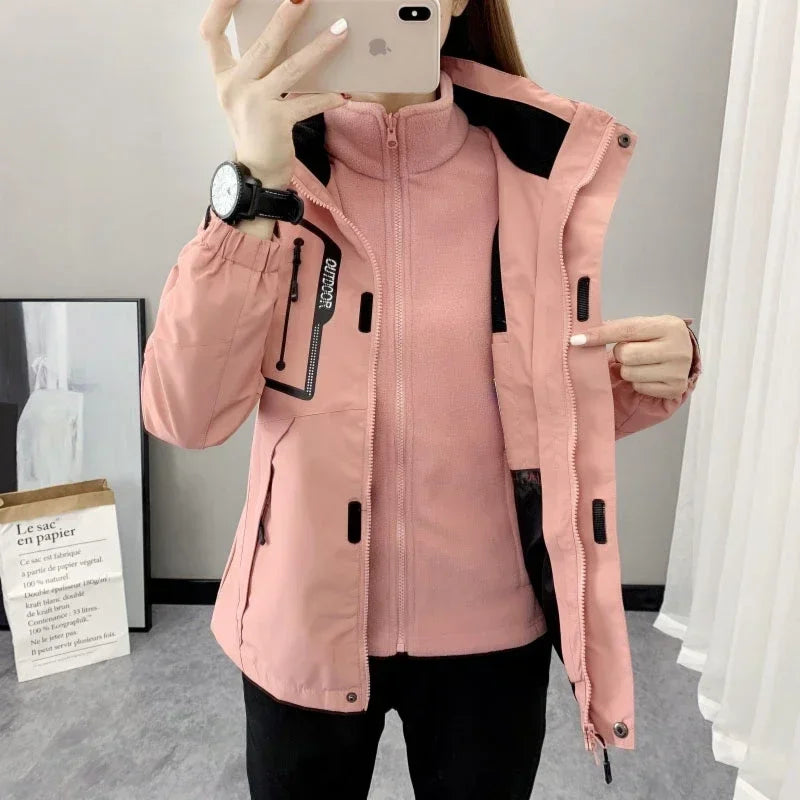 Women Waterproof Mountain Ski Jacket & Pants Winter Thick Warm Windproof Outdoor Snowboard Set