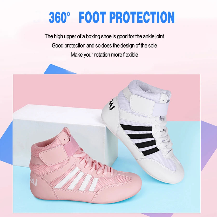 Boxing & Wrestling Shoes | High-Top Combat & Training Sneakers for Kids and Adults