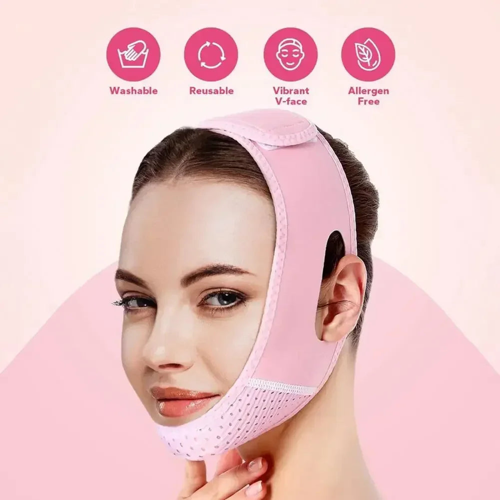 Women’s Face Slimming Bandage – V-Line Face Lifting Strap, Chin & Cheek Lift Belt, Facial Massage Beauty Tool