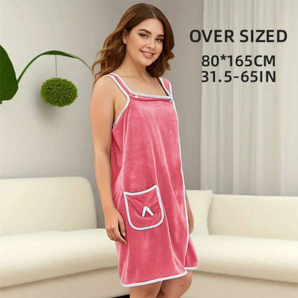 Wearable Bath Towel Bathrobe for Beach Spa Shower Gym – Ideal Gift for Gym Apparel, Beachwear, Christmas & Halloween