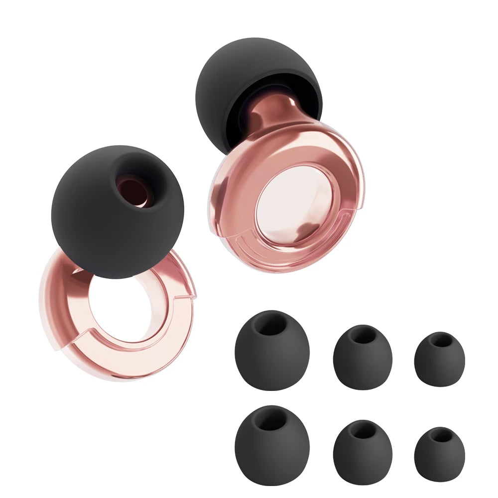 HUAK  03 Silicone Earplugs • Swimming & Sleep • Noise Reduction • Soundproof Hearing Protection • Reusable Loop Earplugs