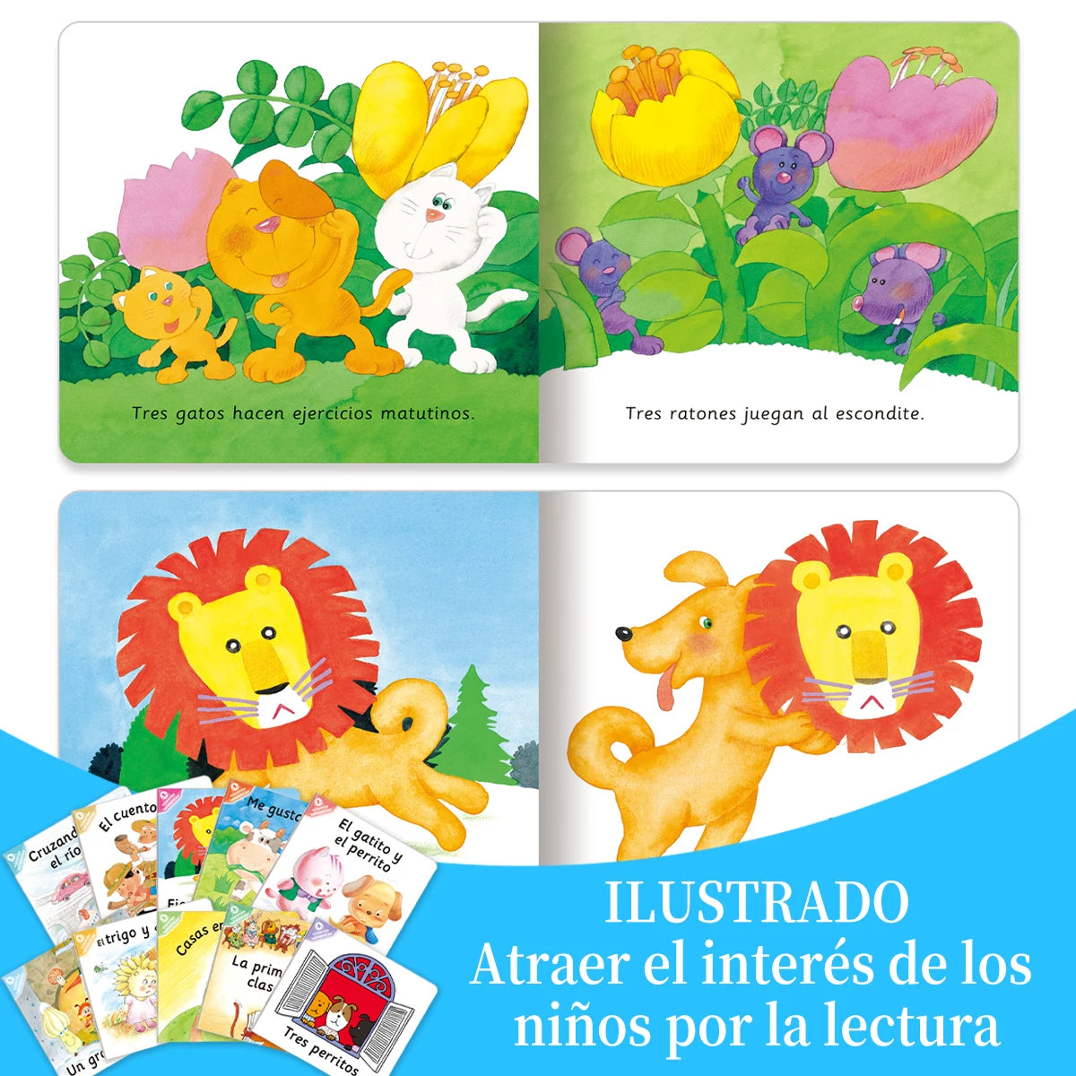 1 Set of 10 Spanish Children’s Storybooks – Early Learning Puzzle & Educational Books, Ideal Kids’ Gift