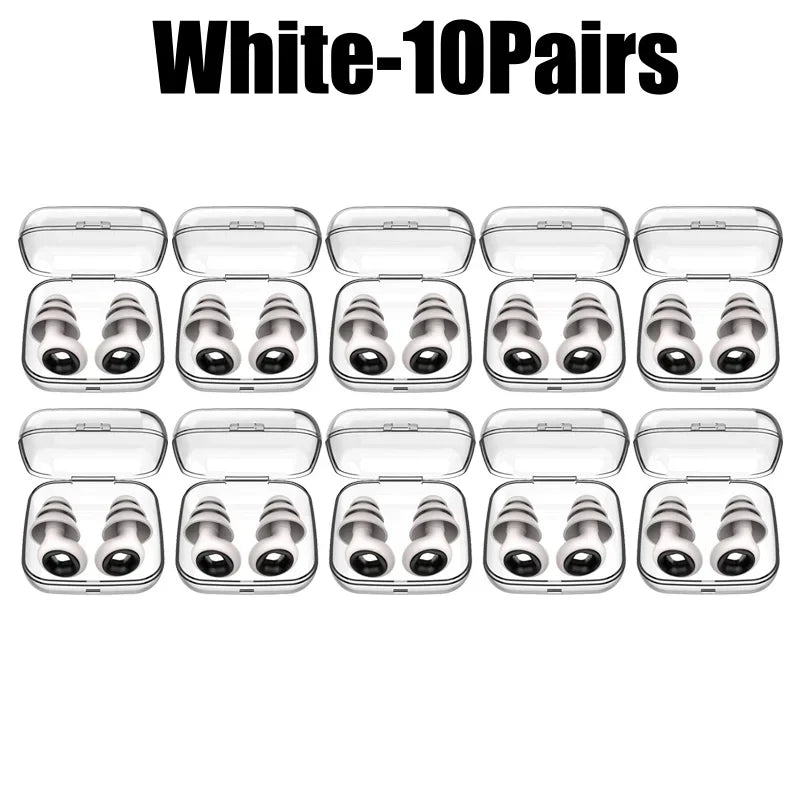 Silikon-Ohrstöpsel • Schwimmen &amp; Schlafen • Geräuschunterdrückung • Schalldichter Gehörschutz • Wiederverwendbare Ohrstöpsel mit Schlaufe