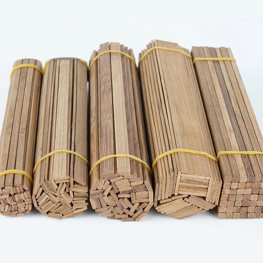 10PCS Bamboo Wood Sticks – DIY Building Model Material for Handmade Crafts, Furniture & Lantern Making