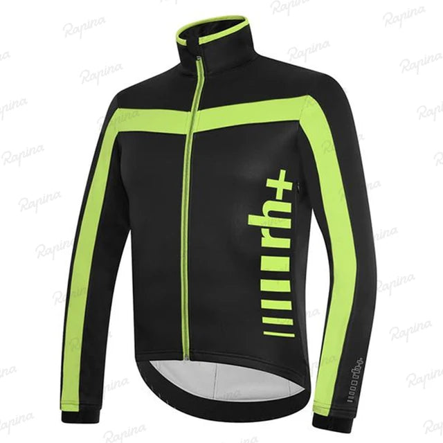 Zero Rh+ Men’s Winter Cycling Jersey – Thermal Fleece Long Sleeve MTB Bike Top 2023