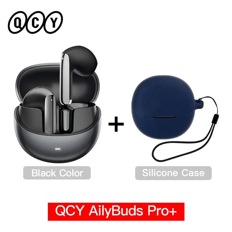 QCY HT10 AilyBuds Pro+ ANC Wireless Earphones – Hi-Res Audio with LDAC, Bluetooth 5.3, 6-Mic AI HD Call, Multipoint Connection