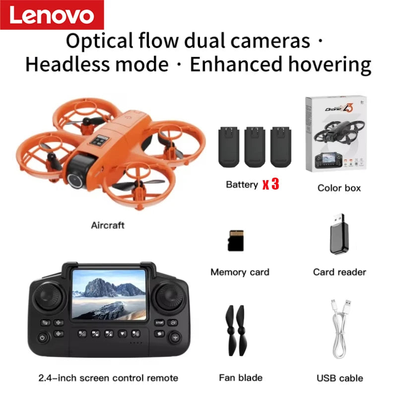 Lenovo GPS 8K HD Camera Drone | Screen Remote Control, Obstacle Avoidance, Multi-Battery Aerial Quadcopter with Ultra-Long Flight Time
