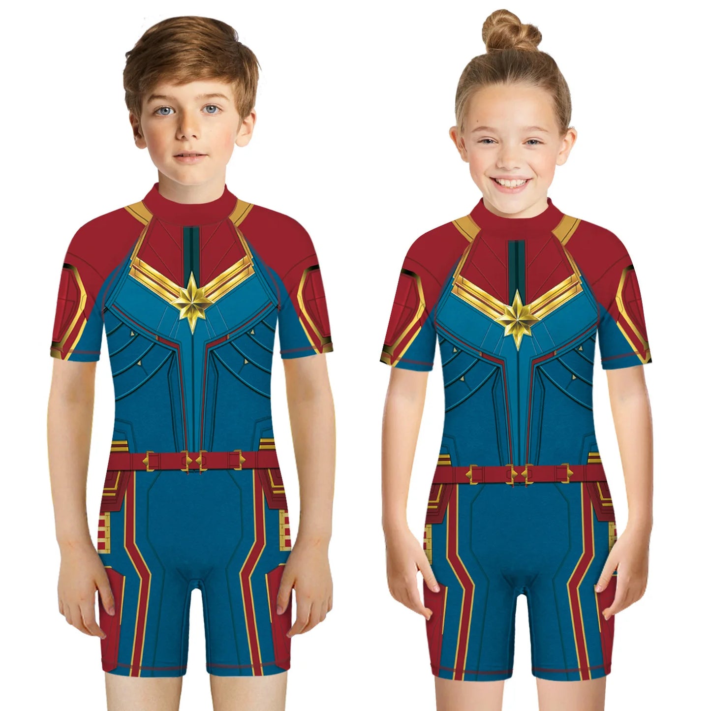 Children One Piece Swimsuit Superhero 3D Print Kids Swimwear for Boys and Girls
