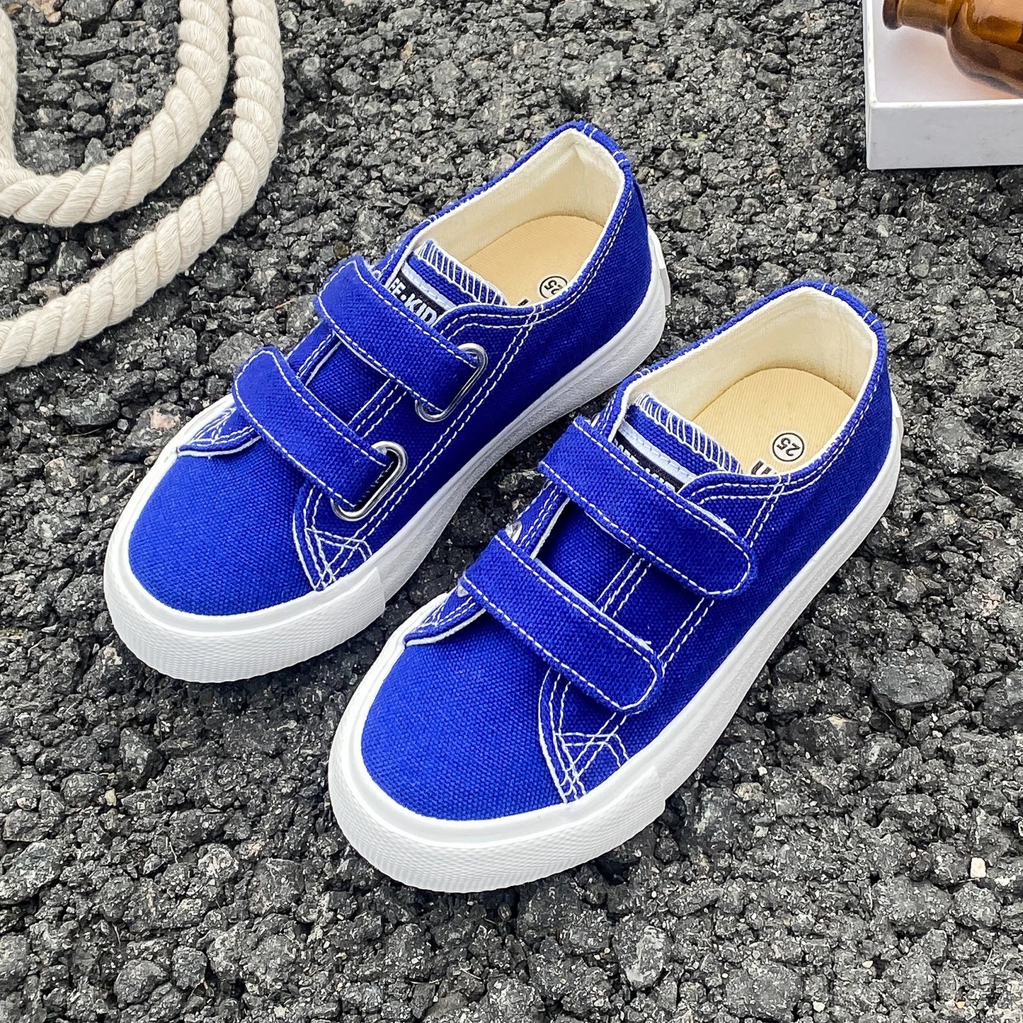Spring & Autumn Kids Canvas Shoes | Solid Color Soft Sole Skateboard Sneakers for Boys & Girls