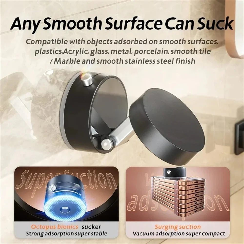 Portable Magnetic Mobile Phone Holder – Adjustable Double-Sided Suction Cup Bracket, Lazy Stand for All Smartphones