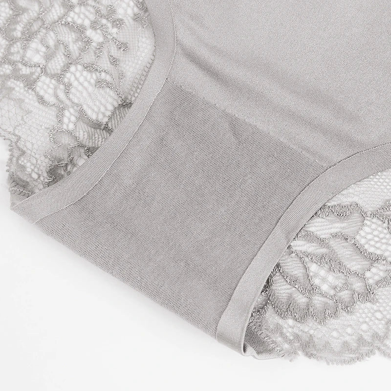 TrowBridge 3PCS Women's Lace Panties Set - Sexy Silk Satin Lingerie Big Size Soft Cozy Underwear Briefs