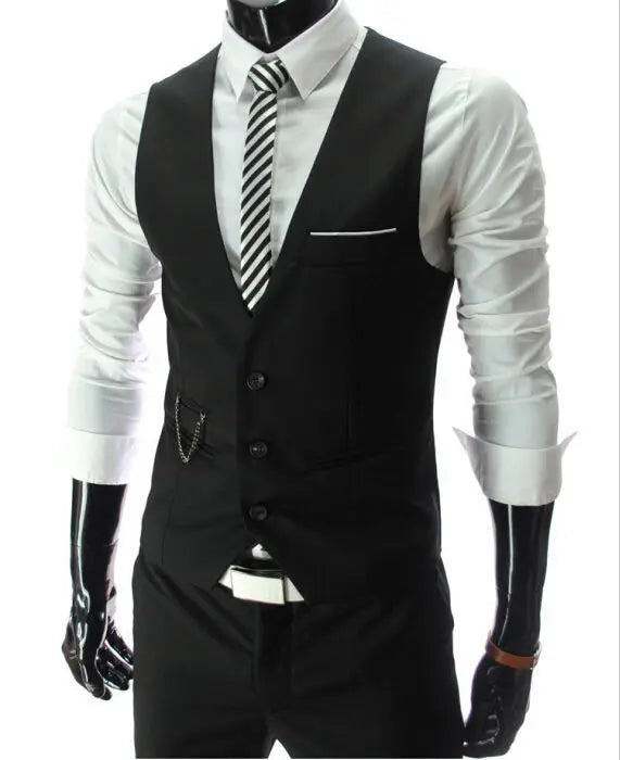 Men's Slim Fit Suit Vest – 2023 Formal Business & Casual Waistcoat