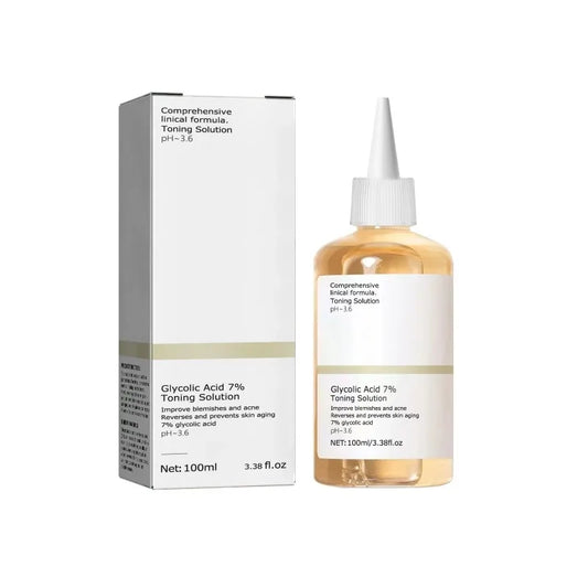 Glycolic Acid 7% Toning Solution – Exfoliating Toner for Acne Removal, Skin Renewal & Moisturizing Care