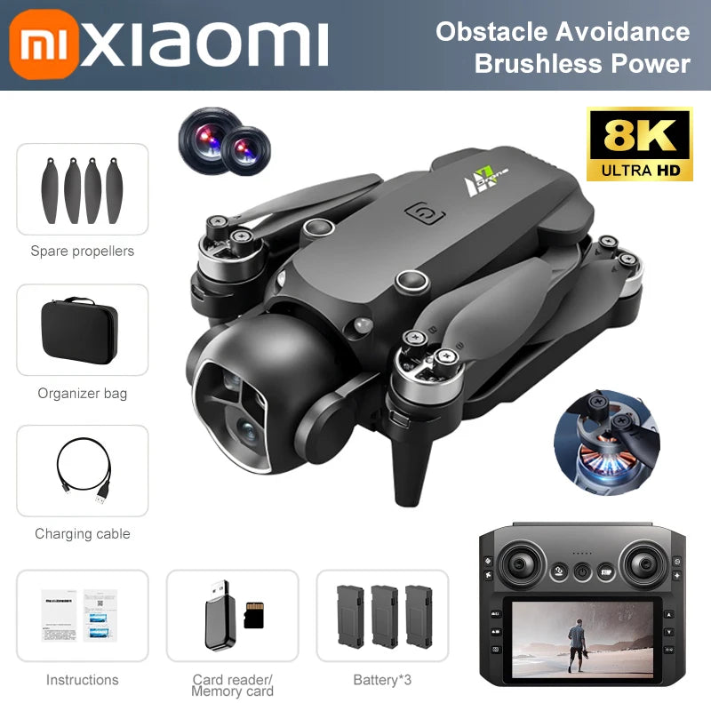 Xiaomi M7 8K Dual Camera GPS Drone | 5G WiFi Brushless Power Aerial Photography with Intelligent Obstacle Avoidance & Auto Return