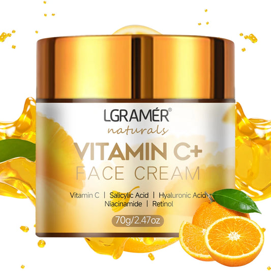 Vitamin C & Retinol Face Cream – Anti-Wrinkle, Firming, Moisturizing & Whitening Skincare with Hyaluronic Acid