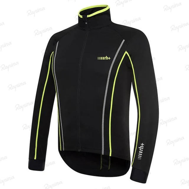 Zero Rh+ Men’s Winter Cycling Jersey – Thermal Fleece Long Sleeve MTB Bike Top 2023