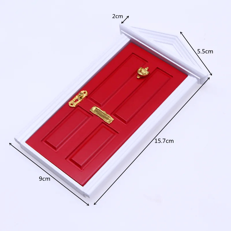 Mini Wooden Elf Door – Miniature Fairy Door for Dollhouse, Garden Scenes & DIY Kids Decorations