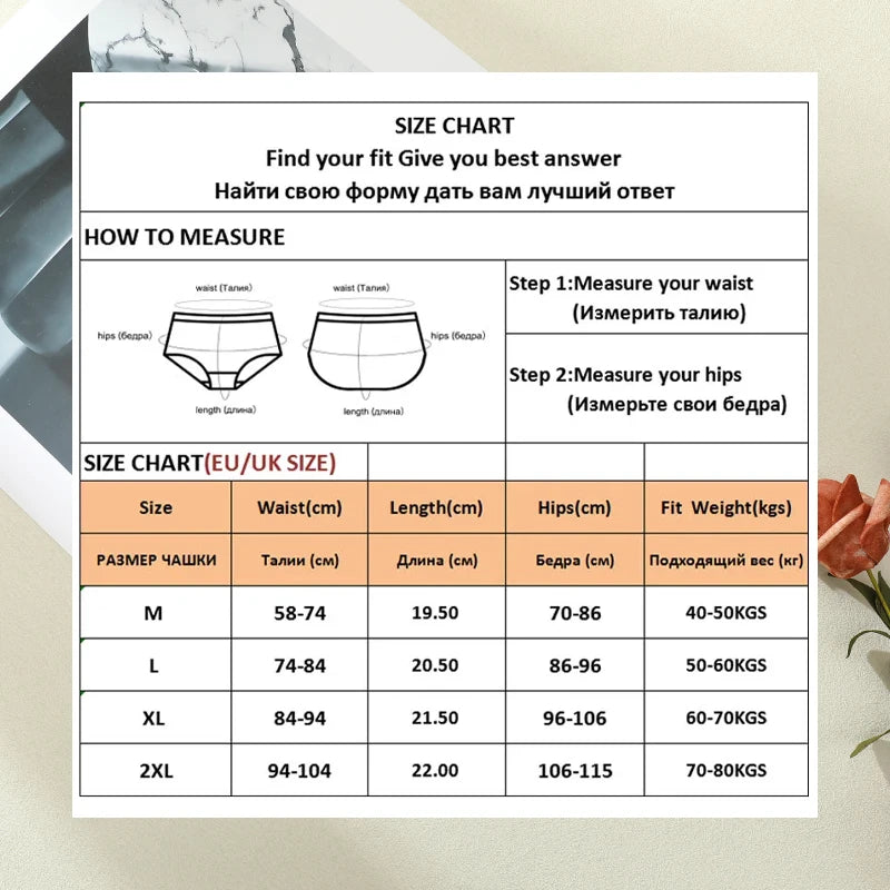 4PCS Women's Cotton Seamless Low Waist Panties Soft Breathable Comfortable Underwear Lingerie