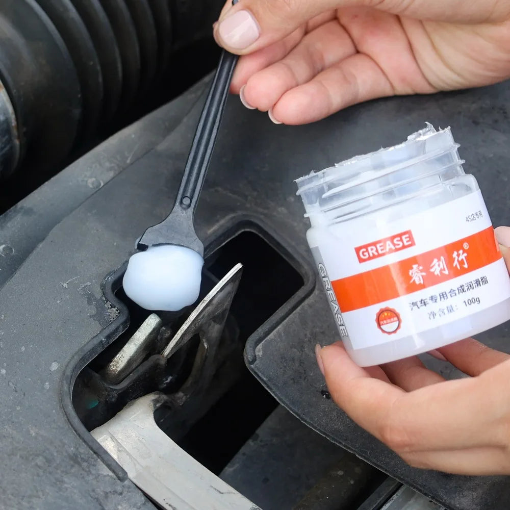 100g White Lubricating Oil – Multi-Purpose High-Temp Resistant Mineral Lubricant for Car Sunroof, Hinges, Gears & Bearings