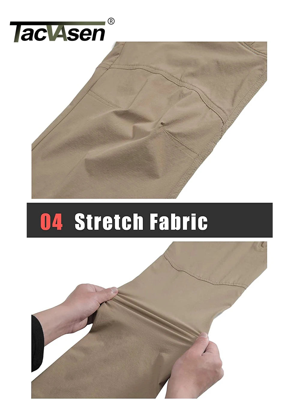 TACVASEN Lightweight Quick-Dry Cargo Pants – Men’s Summer Outdoor Hiking & Fishing Trousers