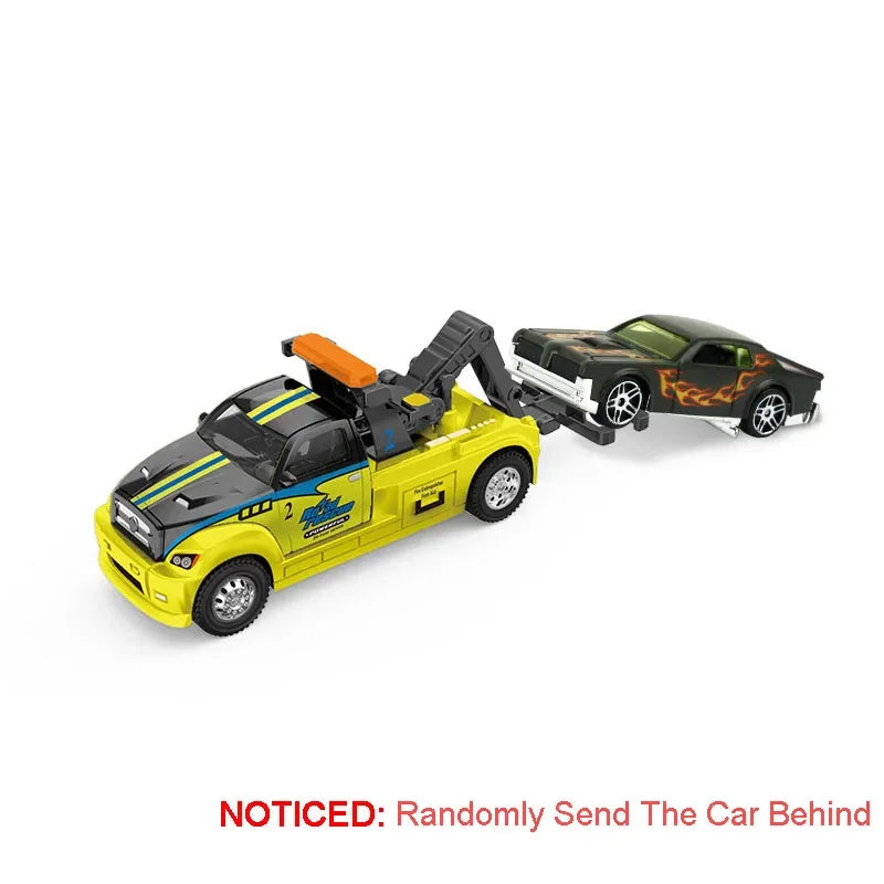 1:64 Alloy Container Trailer Diecast Toy Car – Metal Pull Back Truck Gift