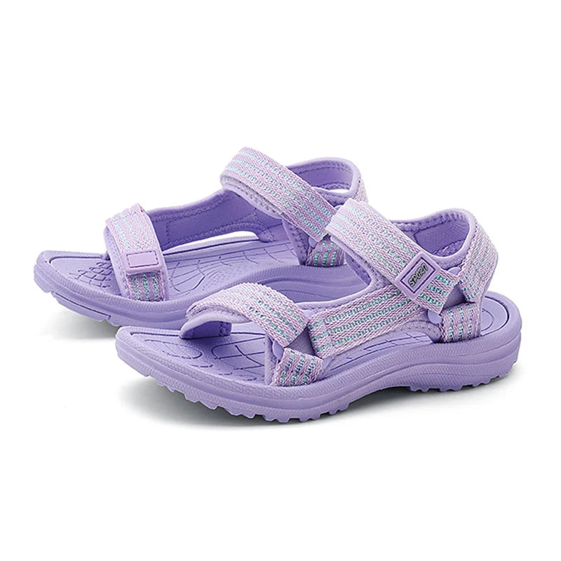 Girls’ Summer Sport Sandals – Breathable Non-Slip Soft Sole Shoes for Kids Outdoor Beach