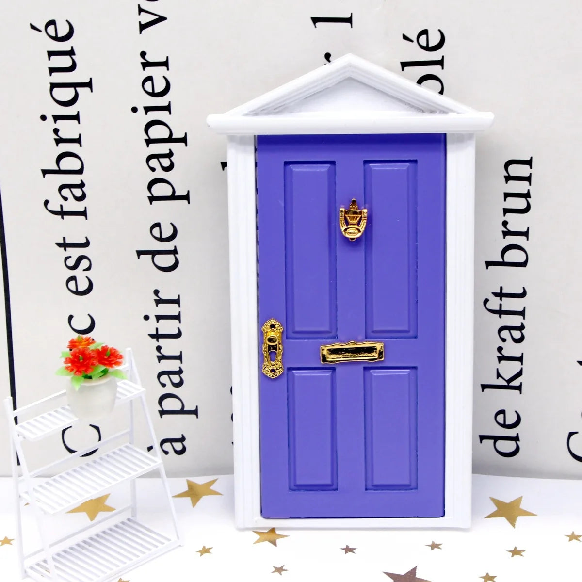 Mini Wooden Elf Door – Miniature Fairy Door for Dollhouse, Garden Scenes & DIY Kids Decorations