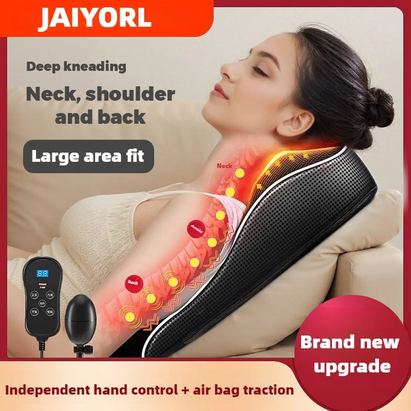 Manufacturer Direct Electric Shiatsu Massager – Head, Neck & Cervical Traction Pillow with Heating, Vibration & Car/ Home Use