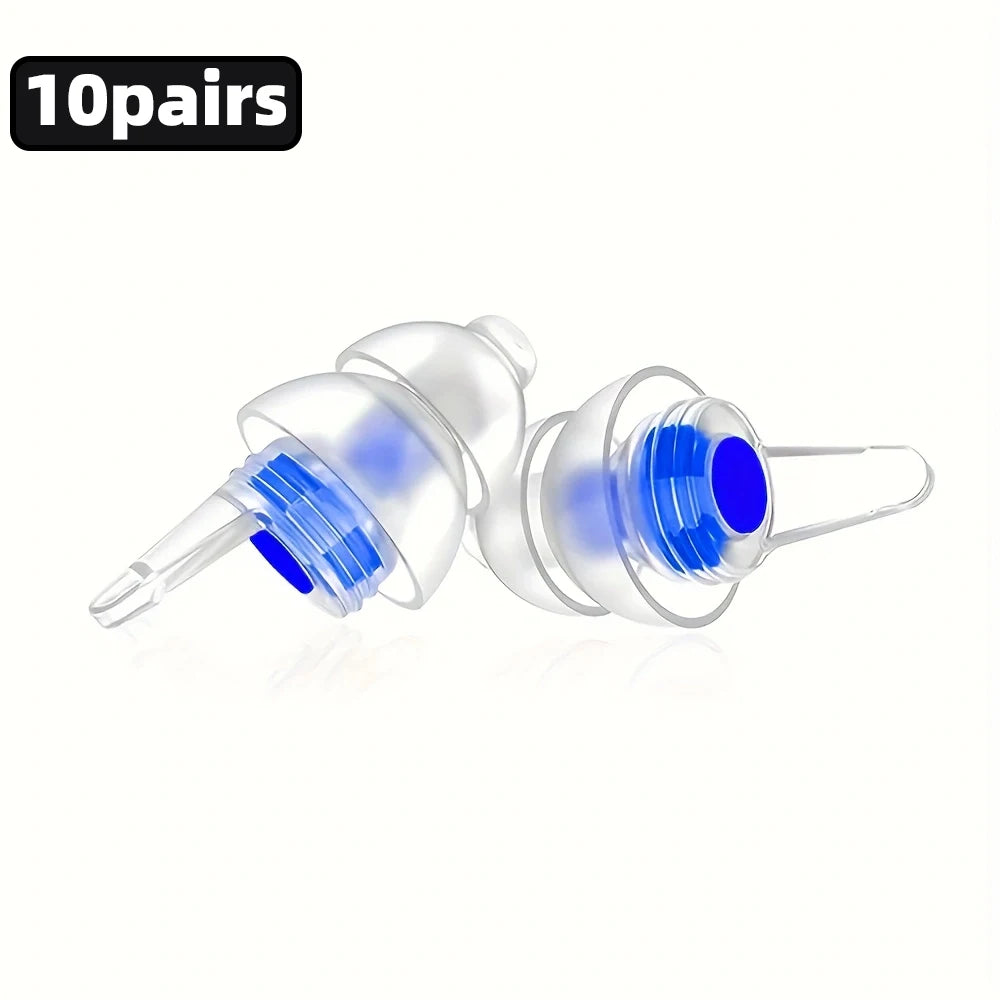 سدادات أذن سيليكون عالية الدقة HUAK 04 • عازلة للضوضاء • قابلة للغسل وإعادة الاستخدام • للموسيقيين والدراجات النارية والنوم والعمل والدراسة والسباحة