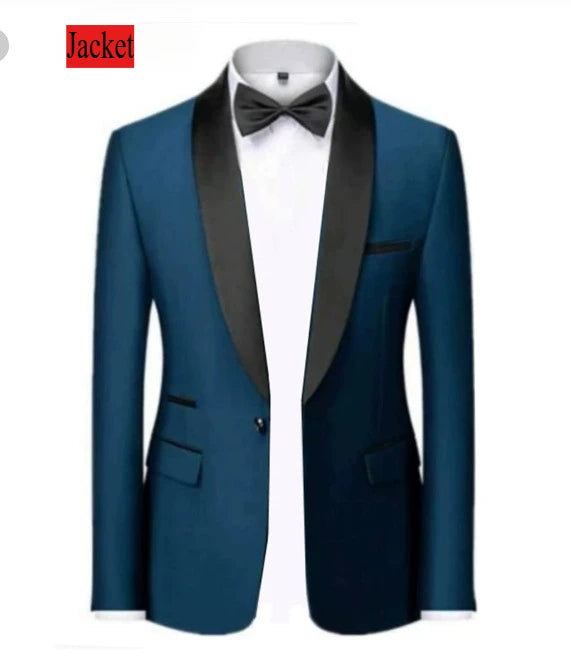 Men's Formal Slim Fit Tuxedo Suit – Luxury Groom & Prom Wedding Outfit