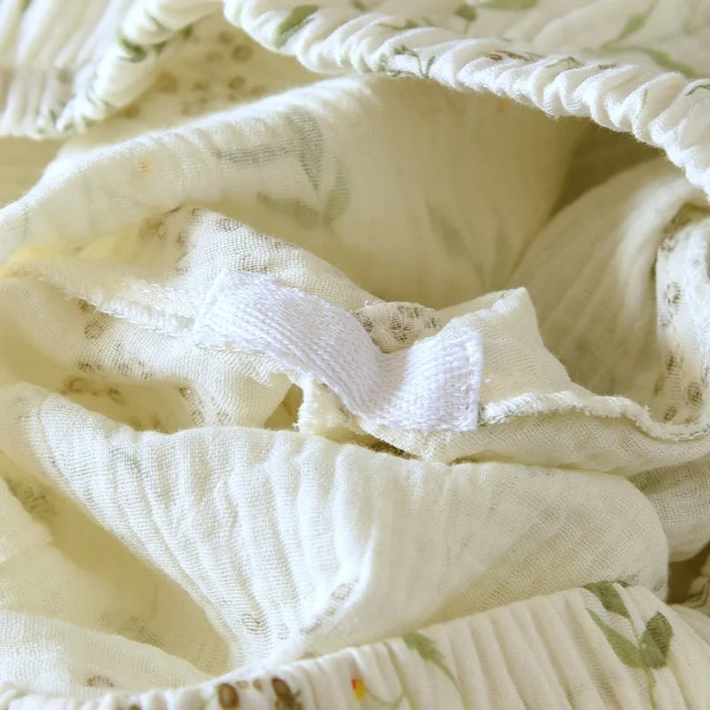 2025 Winter Women's Pajama Set | 100% Cotton Plus Size Floral Print Sleepwear | Comfortable Autumn Home Loungewear