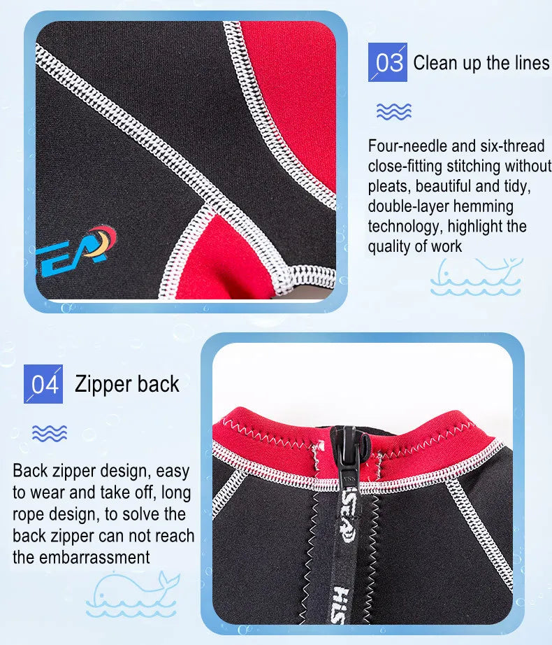 Kids 2.5mm Neoprene Wetsuit Full Body Swim Diving Snorkeling Surfing Kayaking