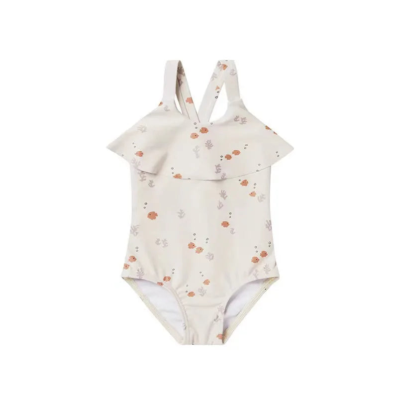 2025 Kids Girls One-Piece Swimsuit Cute Print Bikini Set Summer Swimwear