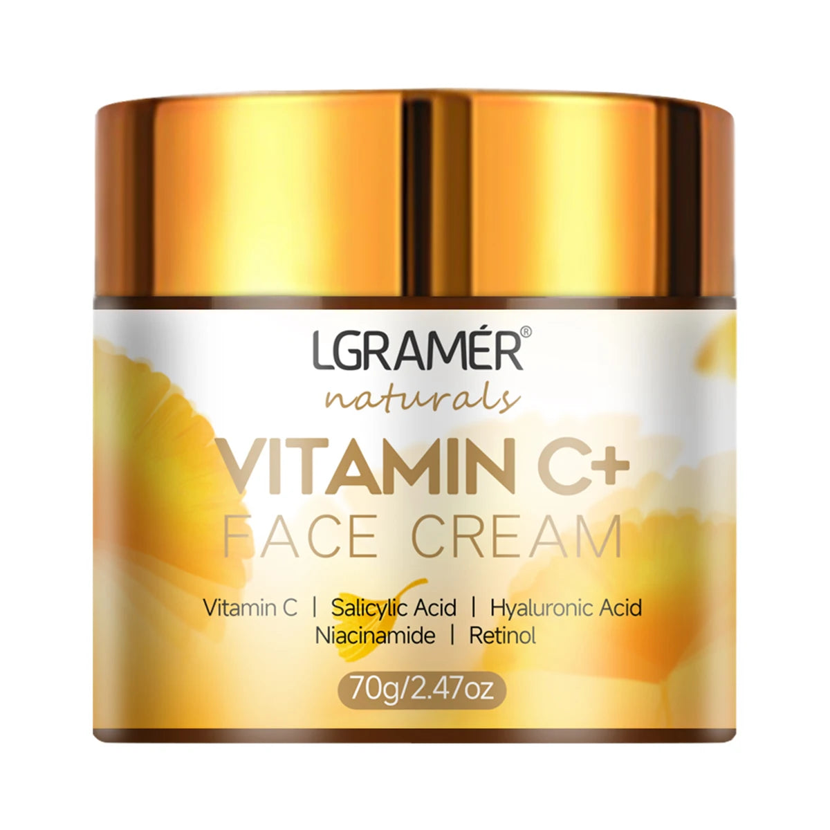 Vitamin C & Retinol Face Cream – Anti-Wrinkle, Firming, Moisturizing & Whitening Skincare with Hyaluronic Acid