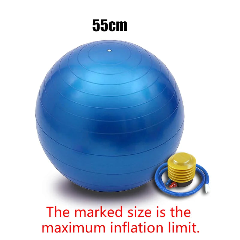 Women's Yoga Fitness Ball | Thickened Anti-Explosion Pilates Ball – 25/55/75cm for Leg & Hip Workouts