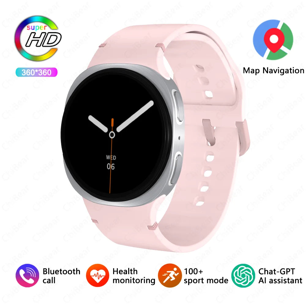 2025 GPS Smart Watch for Men & Women – Heart Rate, Bluetooth Call, NFC, IP68 Waterproof, Compass Sport Smartwatch Mini