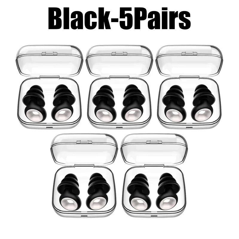 Silikon-Ohrstöpsel • Schwimmen &amp; Schlafen • Geräuschunterdrückung • Schalldichter Gehörschutz • Wiederverwendbare Ohrstöpsel mit Schlaufe