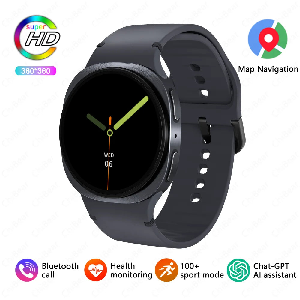2025 GPS Smart Watch for Men & Women – Heart Rate, Bluetooth Call, NFC, IP68 Waterproof, Compass Sport Smartwatch Mini