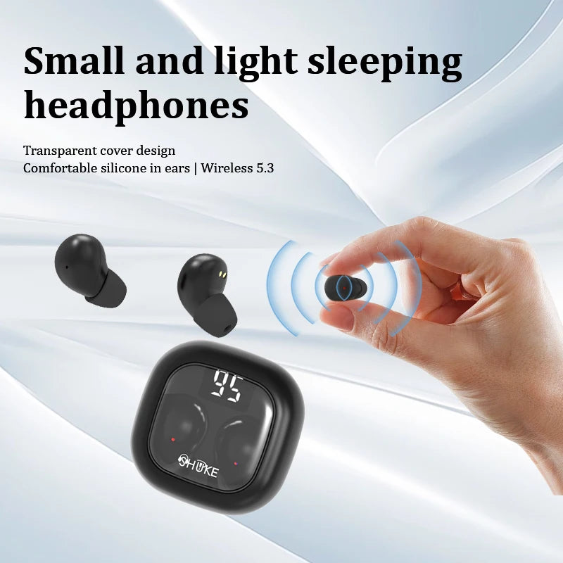 SK Mini Bluetooth 5.3 Wireless Earbuds | Invisible Sleep, Work & Sports Headphones with HiFi HD Bass Sound