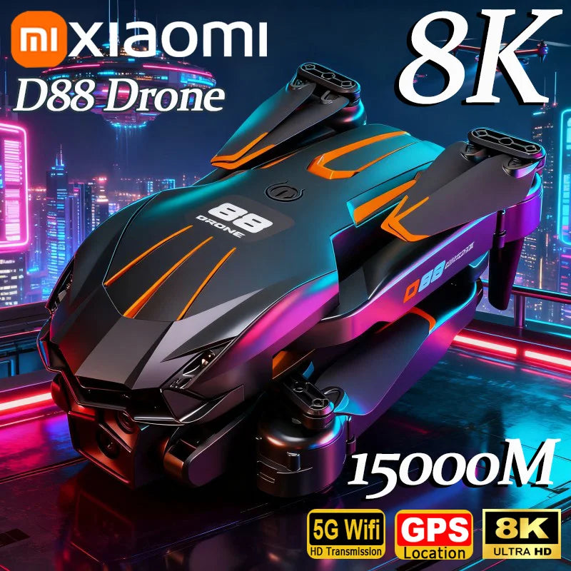 Xiaomi D88 8K Dual Camera GPS Drone | 5G WiFi VR FPV Aerial Photography Quadcopter with Brushless Motor & Intelligent Obstacle Avoidance