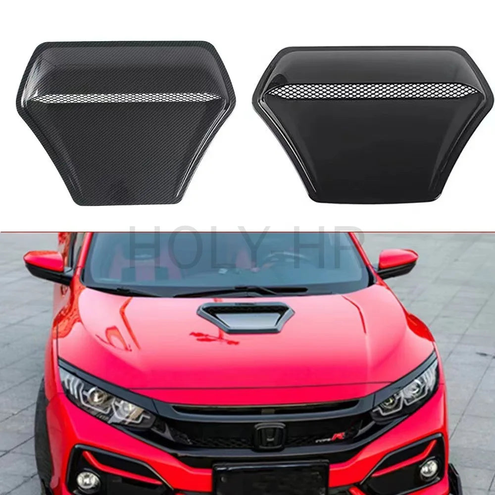 Car modification exterior decoration hood decoration ventilation panel ABS carbon fiber black Exterior Parts Bug Shields